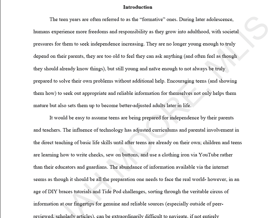 Information Behavior of Young Adults Thumbnail